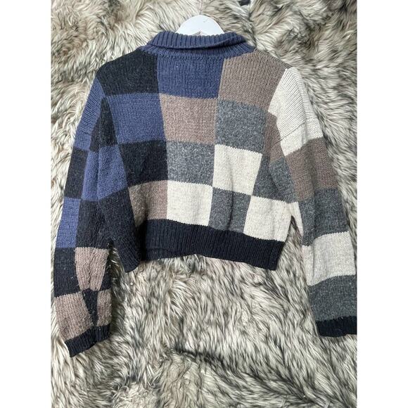 Current Elliott Checkered Wool Blend Sweater Women's Size 2 - Picture 5 of 5